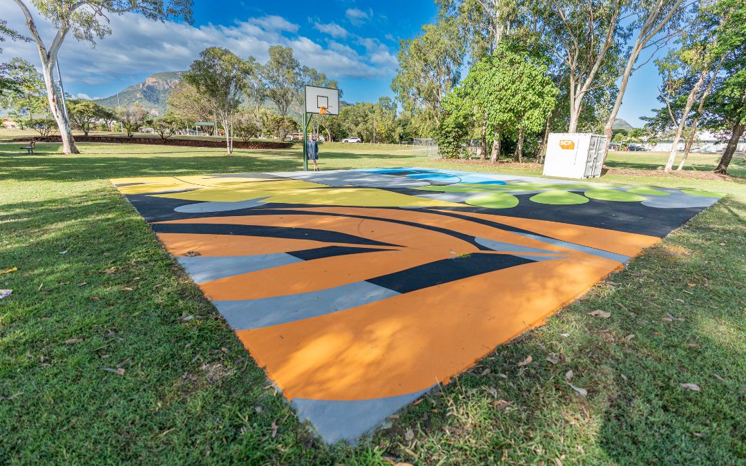 BASKETBALL COURT GETS A MAKEOVER